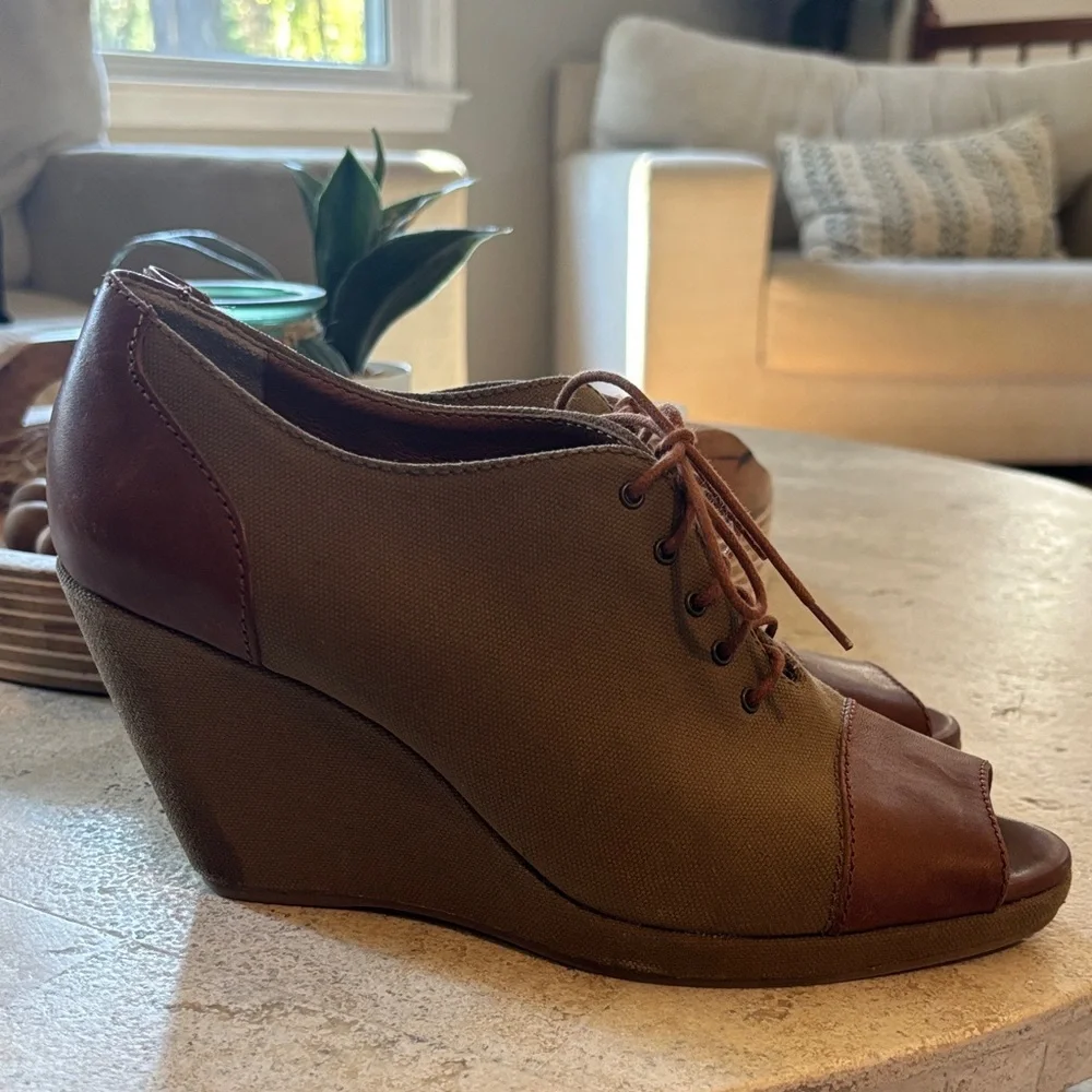 Madewell 1937 footwear‎ size 9 canvas lace up wedges